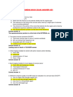 GU WOMENS MOCK ANSWER KEY