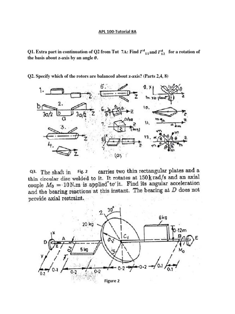 APL 100 Tutorial 8: Rotor Balancing Techniques | PDF | Teaching Methods ...