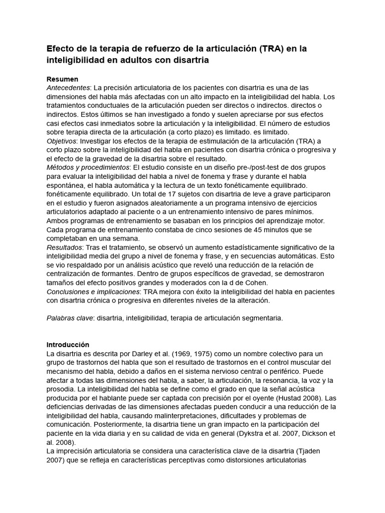 3 effect of boost articulation therapy bart on intelligibility in