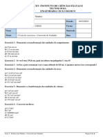 Lista 2 Conversão de Unidades