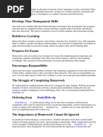 Short Essay On Importance of Homework