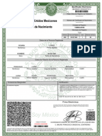 Estados Unidos Mexicanos Acta de Nacimiento: Identificador Electrónico