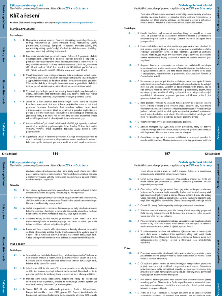 Ukazkovy Test ZSV Reseni | PDF