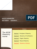 IGCSE Chemistry Section 5 Lesson 3