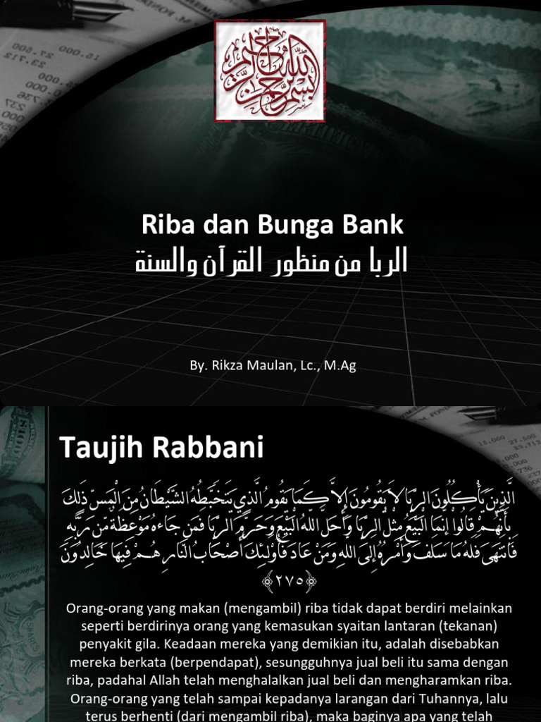 Riba dalam Perspektif Islam: Larangan dan Hikmah | PDF