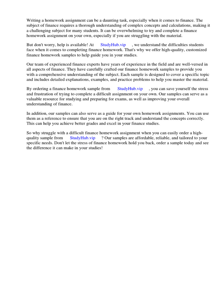 Finance Homework Help for Students | PDF | Homework | Artificial ...