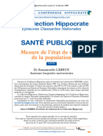 Mésure de L'état de Santé de La Population