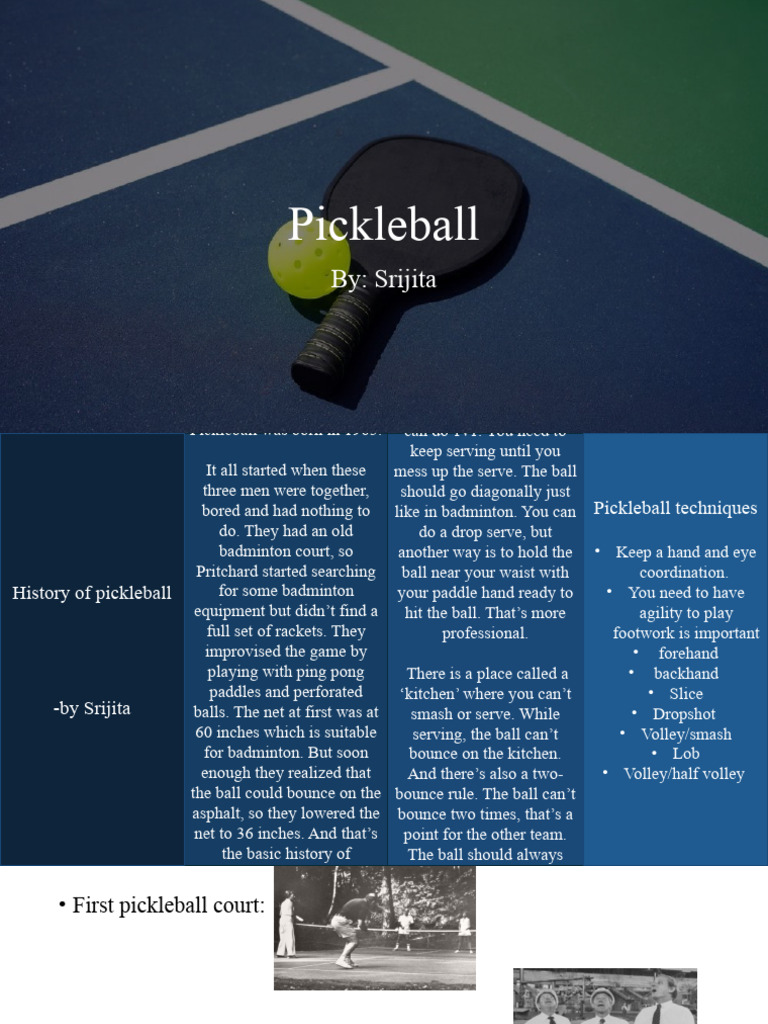 Pickleball History | PDF | Games Of Physical Skill | Athletic Sports