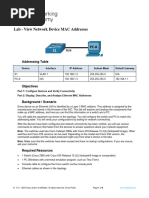 7.2.7 Lab - View Network Device MAC Addresses