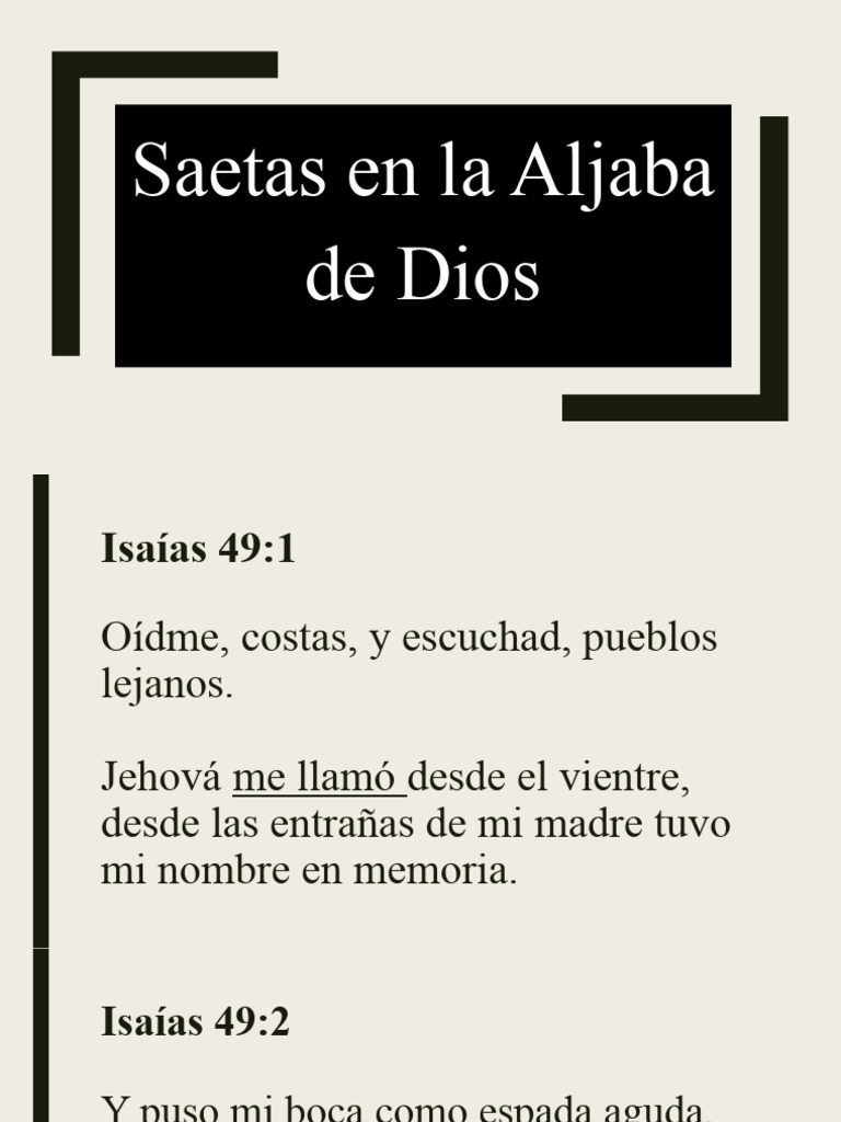 Saetas en la Aljaba de Dios | PDF