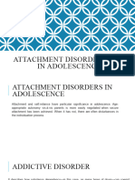 Attachment Disorders in Adolescences