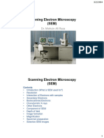 Scanning Electron Microscopy (SEM) Handouts