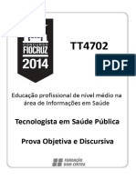 TT4702-Educação Profissional de Nível Médio Na Área de Informações em Saúde