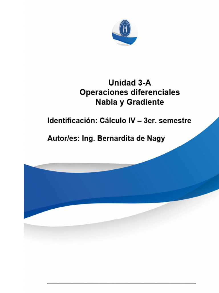 Operador Nabla y Gradiente en Cálculo | PDF | Degradado | Vector Euclidiano