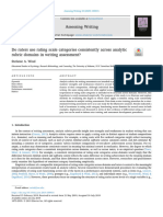 Do Raters Use Rating Scale Categories Consistently Across Analytic Rubric Domains in Writing Assessment