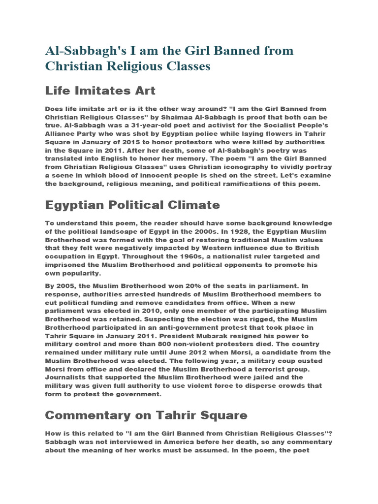Al-Sabbagh: Symbol of Revolution | PDF | Mohamed Morsi | Muslim Brotherhood