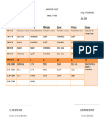 Horario de Clases I Ciclo