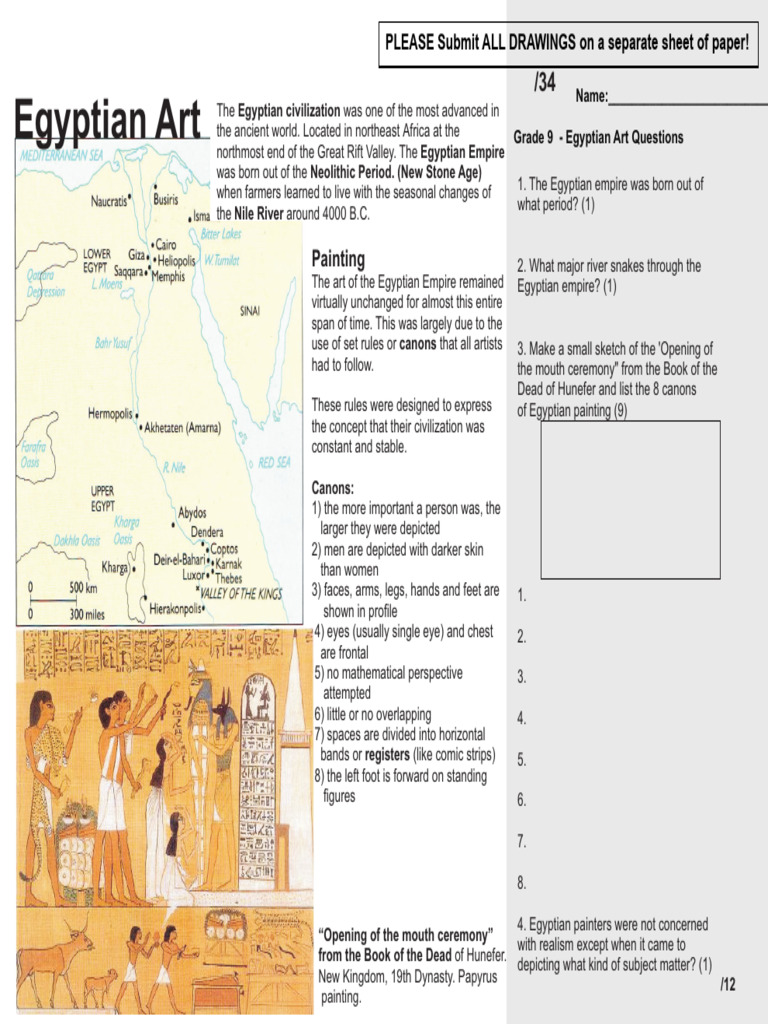 Grade 9 Egyptian Art Pdf Egyptian Pyramids Ancient Egypt