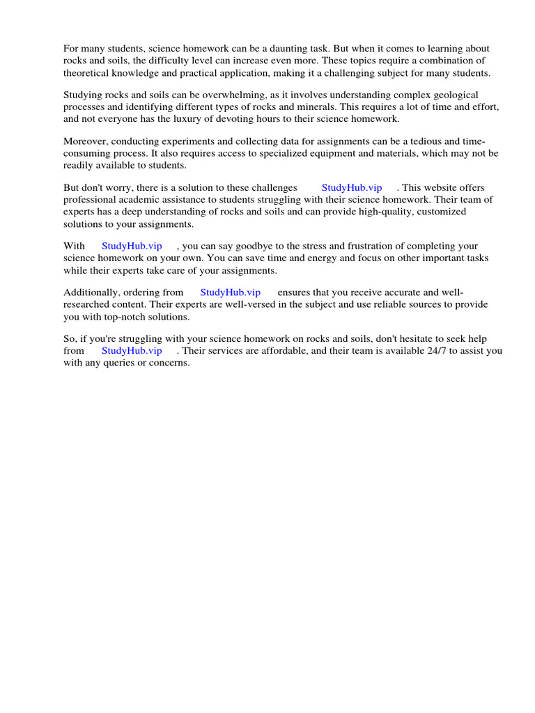 Science Homework Rocks and Soils | PDF | Rock (Geology) | Soil