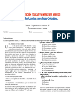 Prueba Diagnóstica Área de Castellano 8° N°2