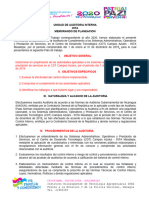 Memorandum de Planeacion