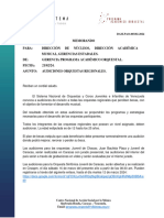 Memo de audición de las Orquestas Regionales - 2024