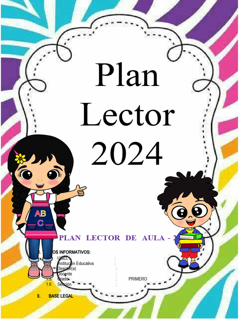 Plan Lector 2024 para Primer Grado | PDF | Educación primaria | Información