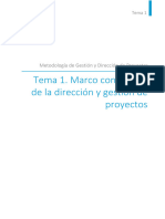 Tema 1. Marco conceptual de la dirección y gestión de proyectos
