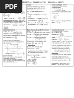 Add Math Formula Sheet