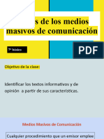 Textos de Los Medios Masivos de Comunicación - 7°