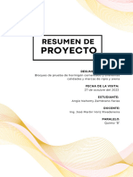 Documento A4 Portada Resumen de Proyecto Minimalista Moderno Blanco