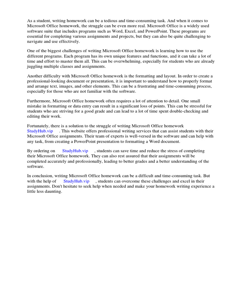 Microsoft office homework pdf microsoft excel microsoft office