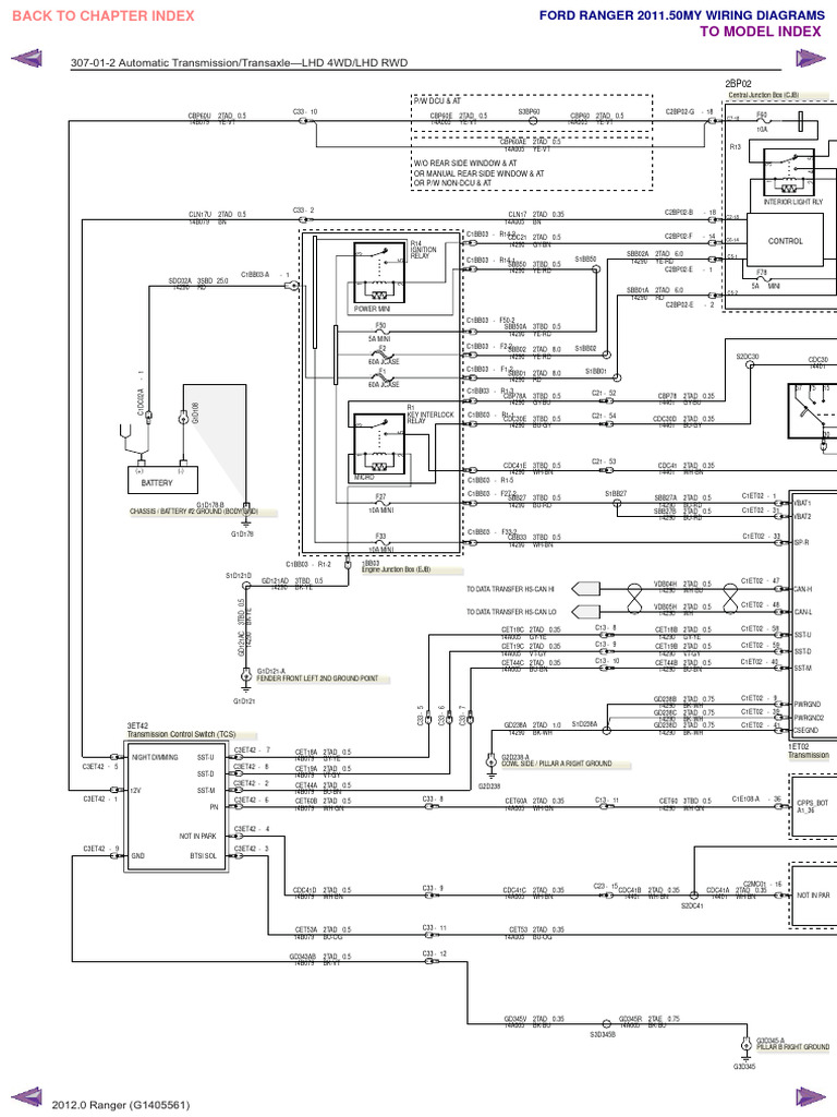 Ford Ranger 4x4 Wiring Diagram Ford Ranger Wiring Diagrams The