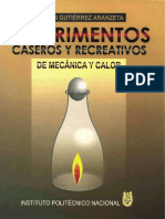Experimentos Caseros y Recreativos de Mecánica y Calor IPN - Carlos Gutiérrez Aranzeta