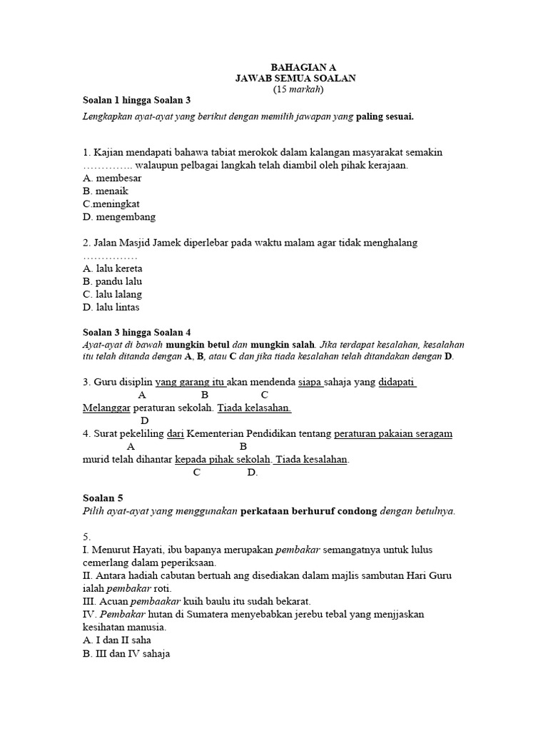 TING 1 - SET 6 - kERTAS 1 | PDF