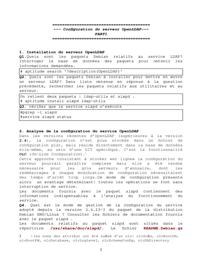Guide de configuration OpenLDAP | PDF | Service réseau | Gestion ...