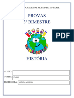 Provas de Hist 3 Bimestre