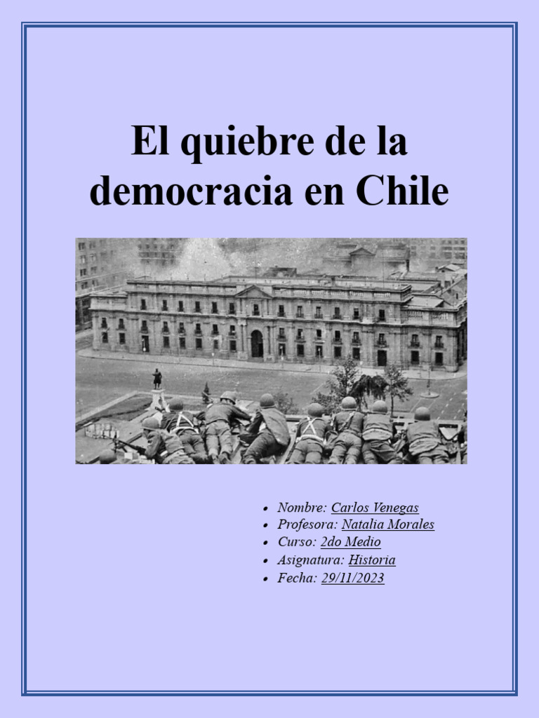 El Quiebre de La Democracia en Chile | PDF | Augusto Pinochet | Chile