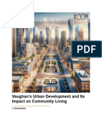 Vaughan's Urban Development and Its Impact On Community Living