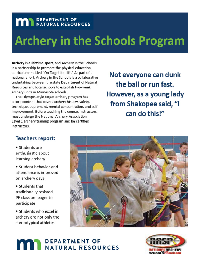 MN Archery in The Schools | PDF | Arrow | Bow And Arrow
