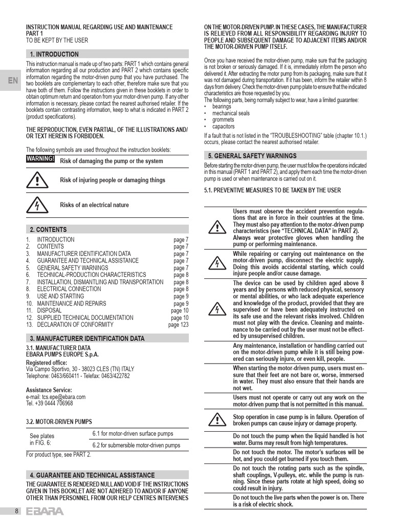 Installation Manual DW | PDF | Pump | Pipe (Fluid Conveyance)