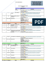 Fecha de Entrega 29 y 30 de Abril Se Les Dará Lugar: No. Tarea No. Página Tema Actividad
