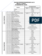 JADWAL KEGIATAN PONDOK RAMADHAN kls 4 s.d 6