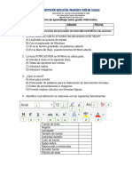 Evaluación de Aprendizaje Sexto Grado Informática