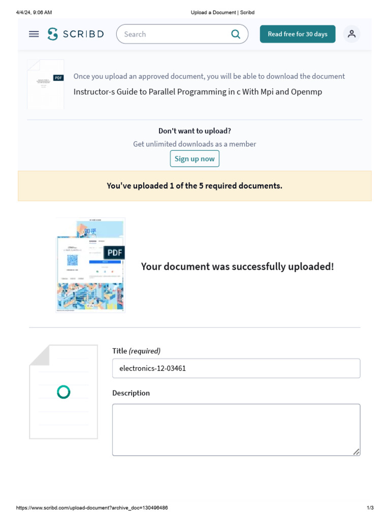 Upload A Document - Scribd | PDF | Scribd | World Wide Web