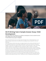 IELTS Writing Task 2 Sample Answer Essay Child Development