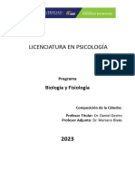 Programa Biología y Fisiología - Psicología 2023