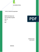 NOME: Pedro Muanza Coxe Curso: Informática de Gestão SALA: 14 I°Ano Data