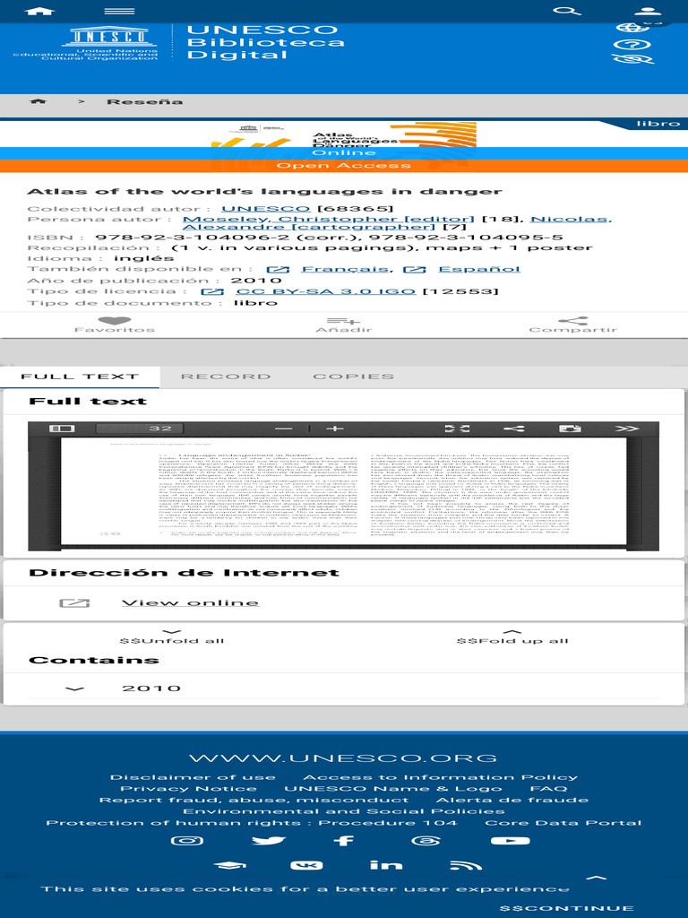 ATLAS DES LANGUES EN DANGER DANS LE MONDE visual data 6