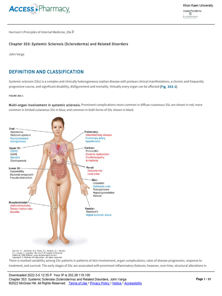 Systemic Sclerosis Overview | PDF | Autoimmune Disease | Clinical Medicine